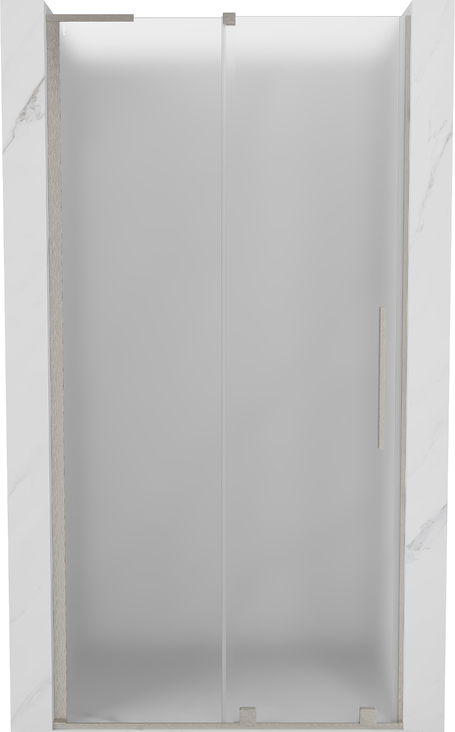 Mexen Velar L drzwi prysznicowe rozsuwane 100 cm, szron, nikiel szczotkowany - 871-100-003-31-97